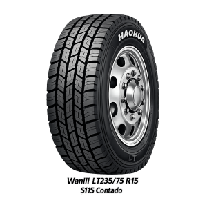 Llanta posterior Haohua 235/75 R17.