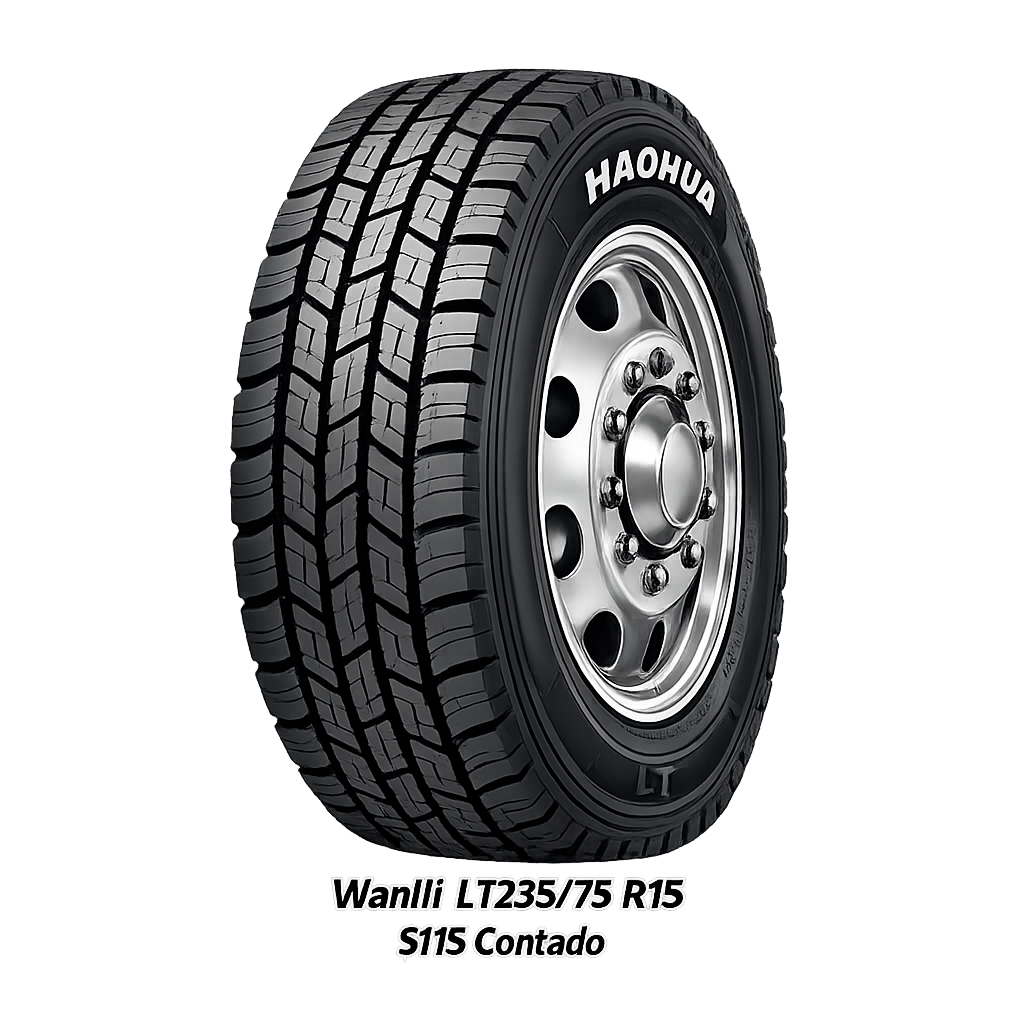 Llanta posterior Haohua 235/75 R17.